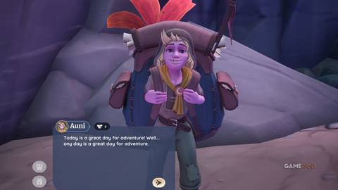 Click on the Gift icon and select the Sunburst Batterfly to give to Auni as a gift in Palia.