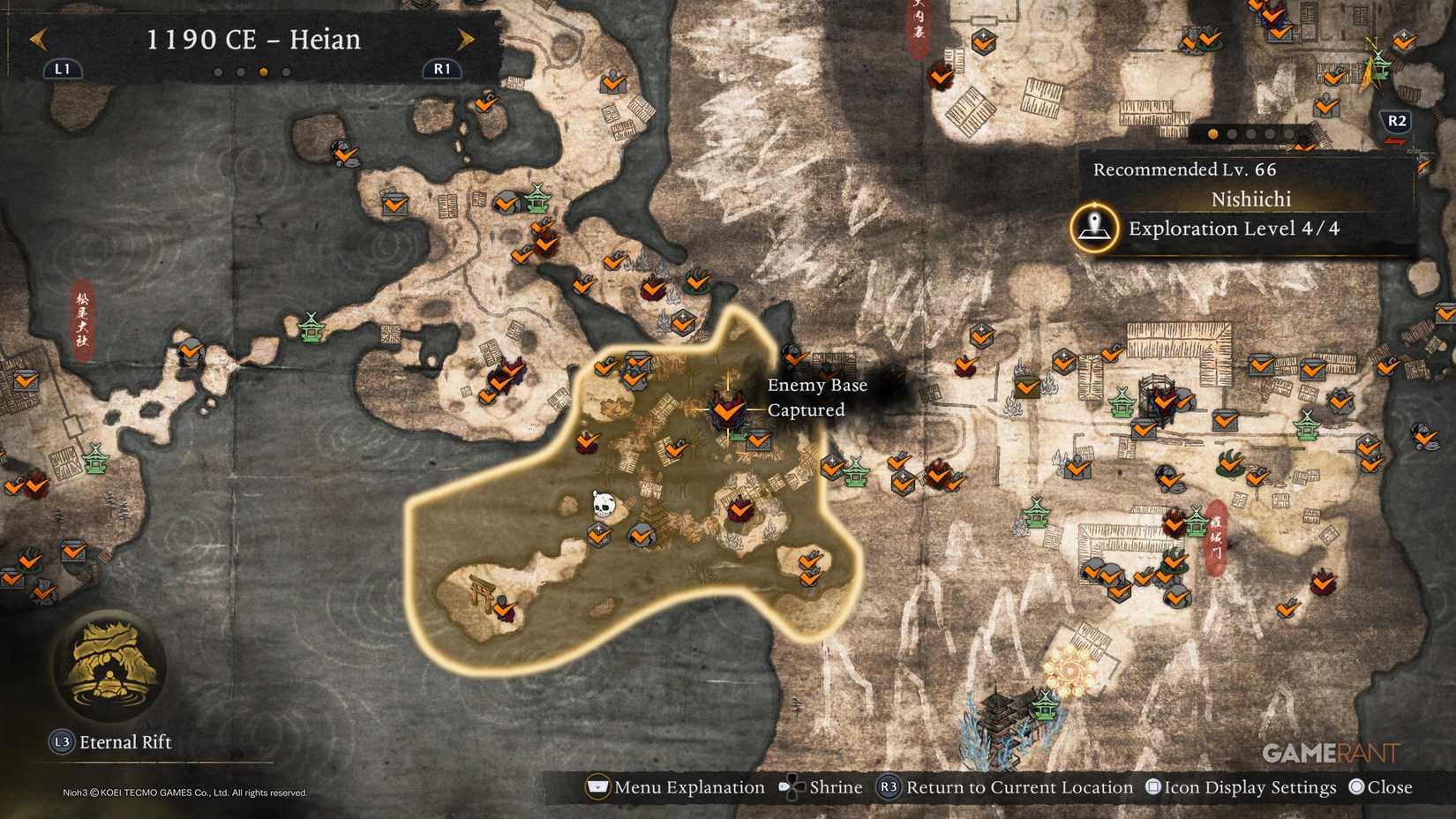 All Heian Enemy Base Locations in Nioh 3 (4)