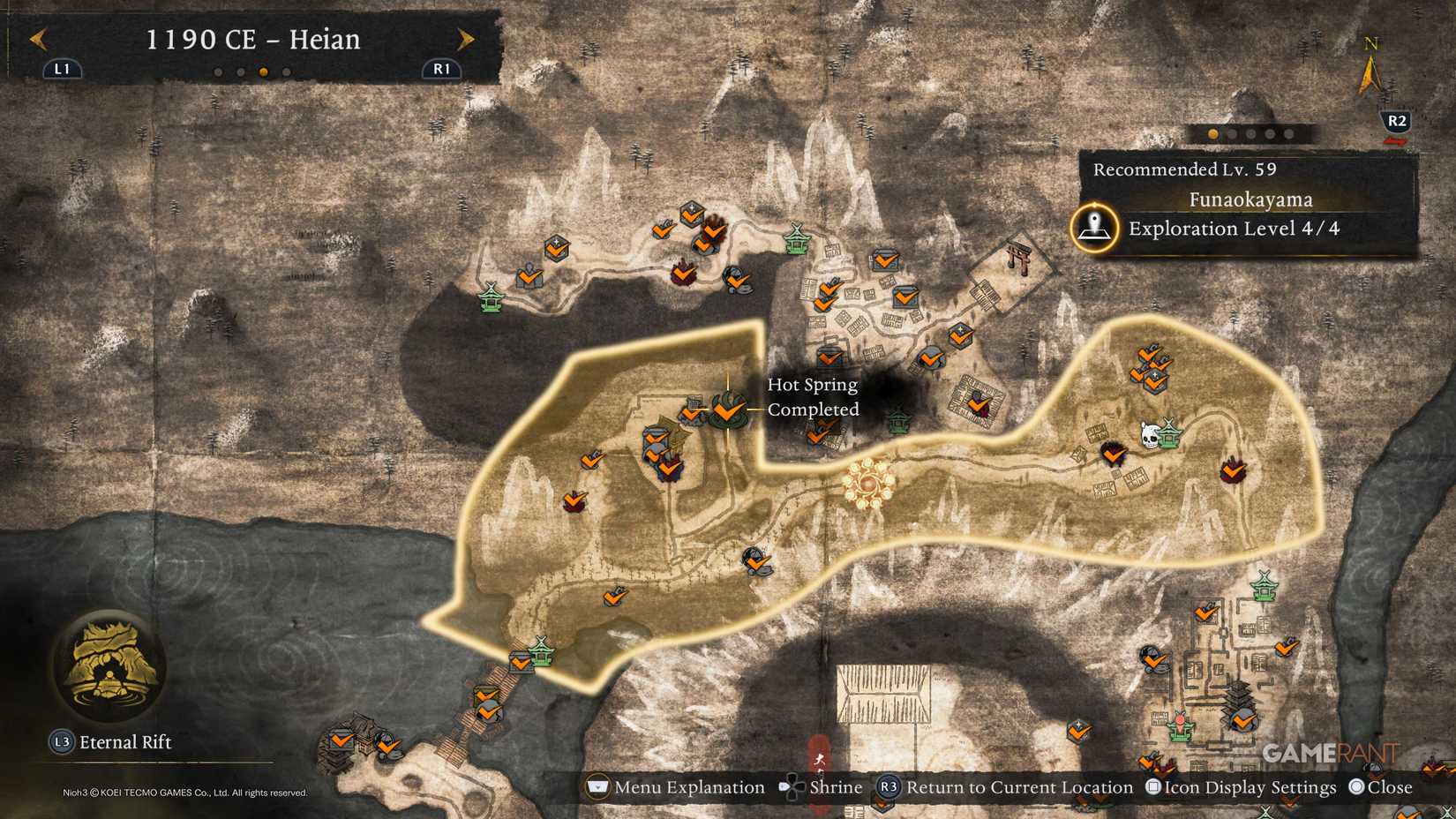 All Heian Hot Springs Locations in Nioh 3 (2)