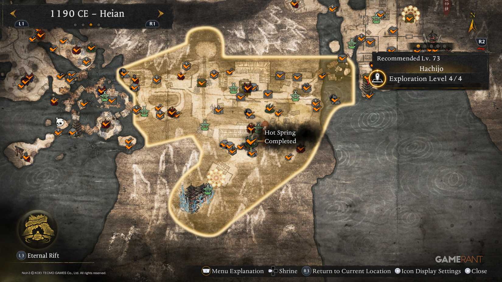All Heian Hot Springs Locations in Nioh 3 (6)