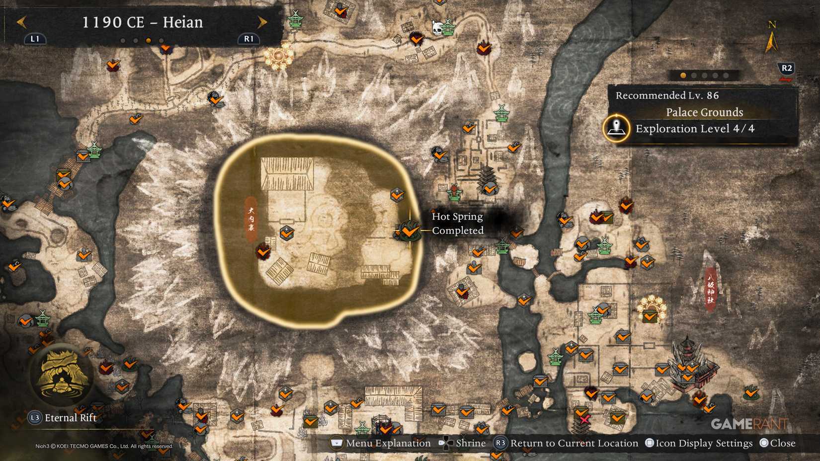 All Heian Hot Springs Locations in Nioh 3 (8)