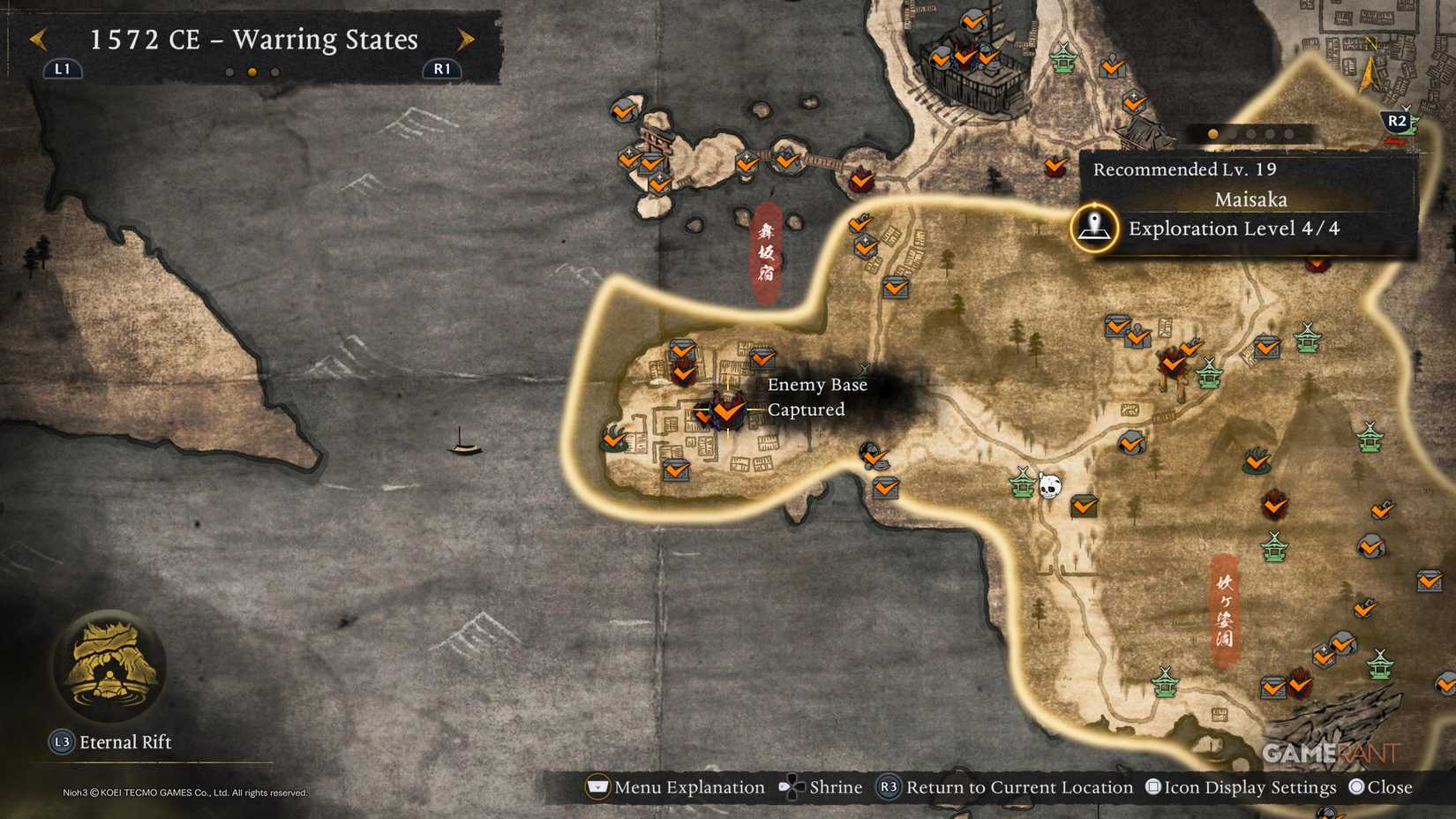 All Warring States Enemy Base Locations in Nioh 3