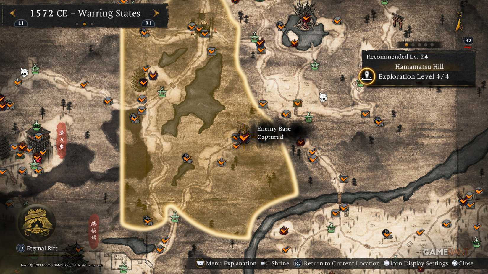 All Warring States Enemy Base Locations in Nioh 3