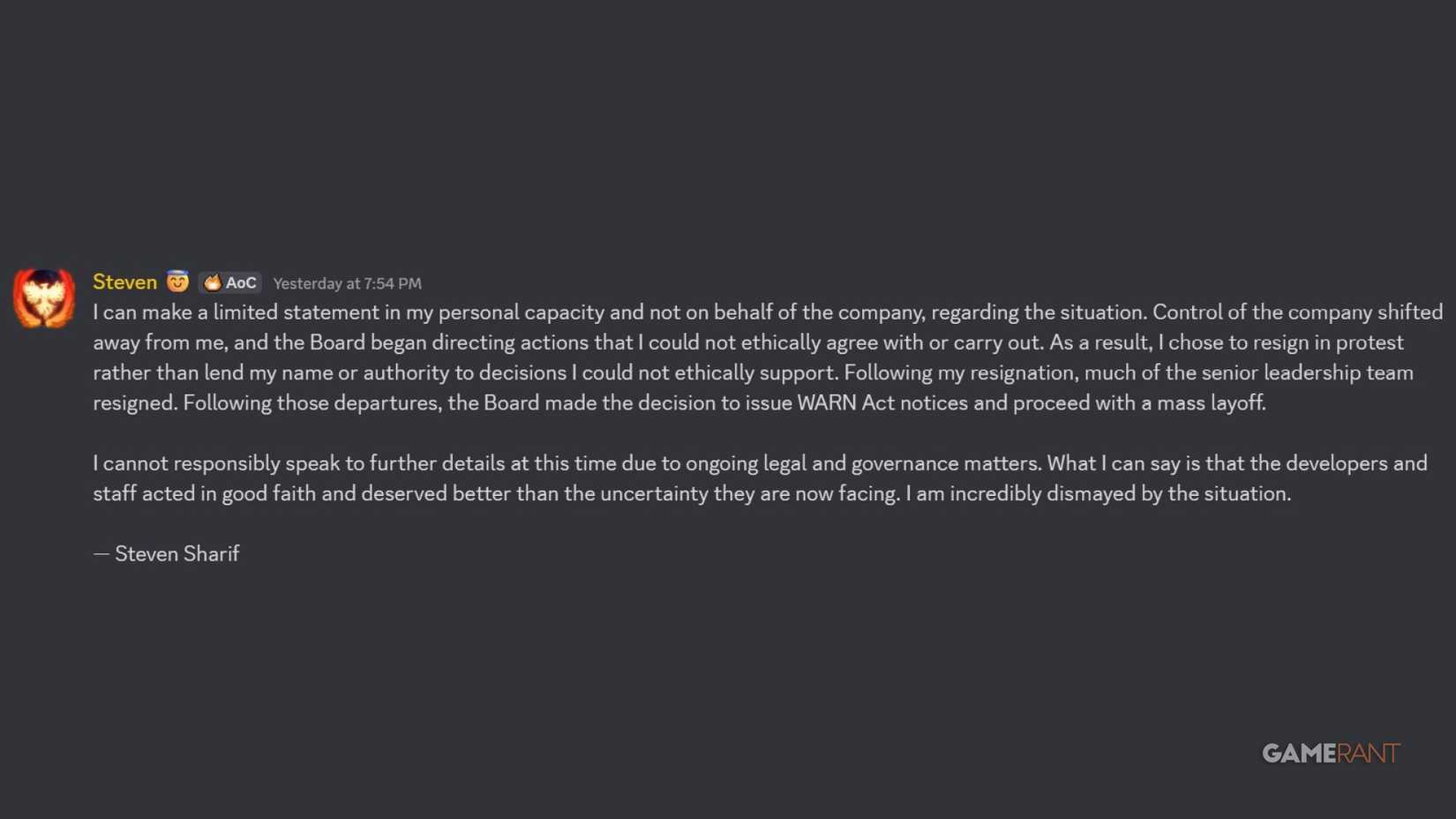 ashes-of-creation-former-intrepid-ceo-steven-sharif-resignation-post