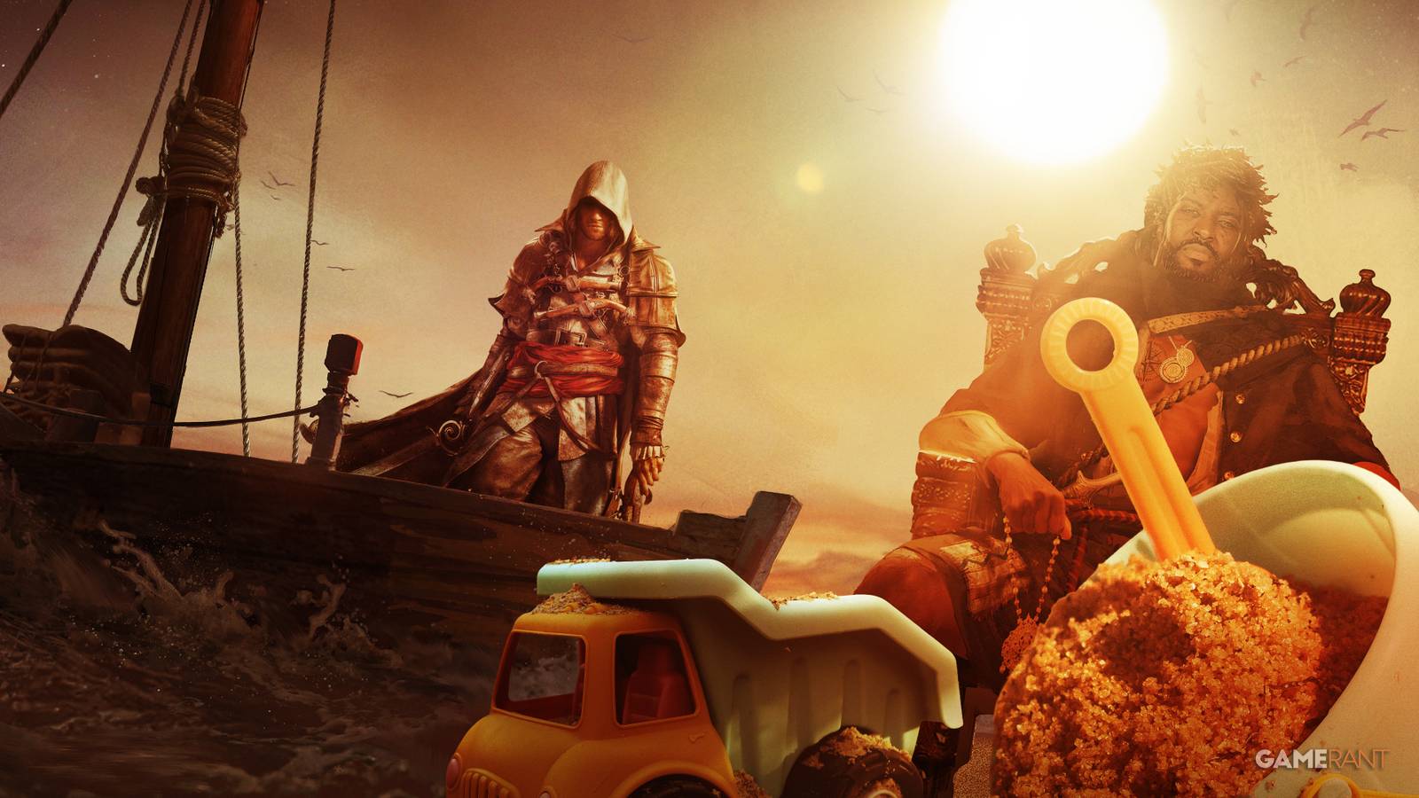 Black Flag Look Like a Dinghy and Skull & Bones a Sandbox Toy Black Flag Look Like a Dinghy and Skull & Bones a Sandbox Toy