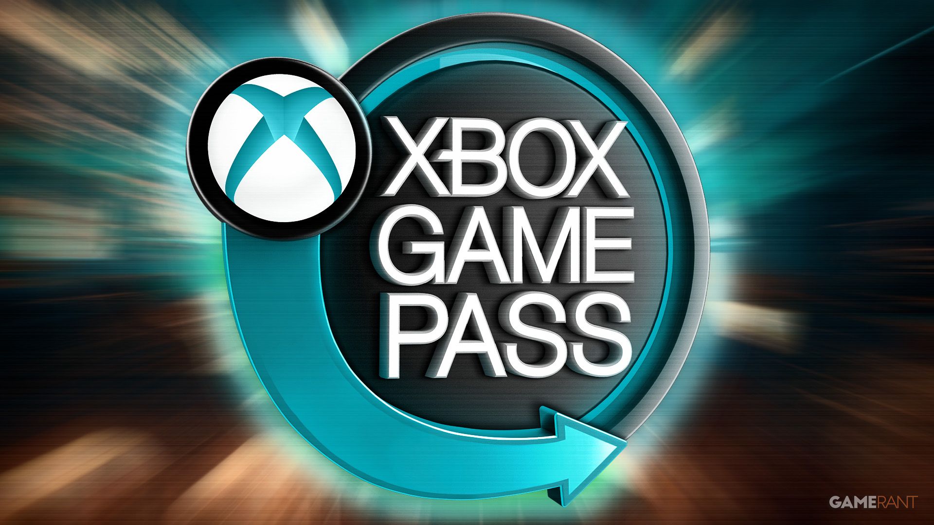 Blue Xbox Game Pass glowing sign over blurred Indika pixel art screenshot