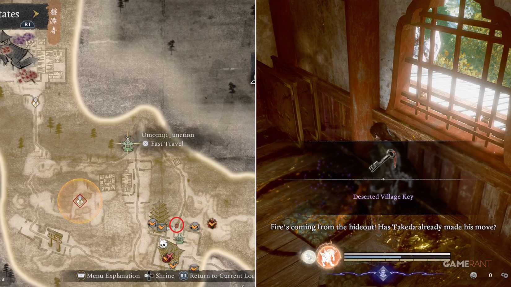 deserted village key in nioh 3