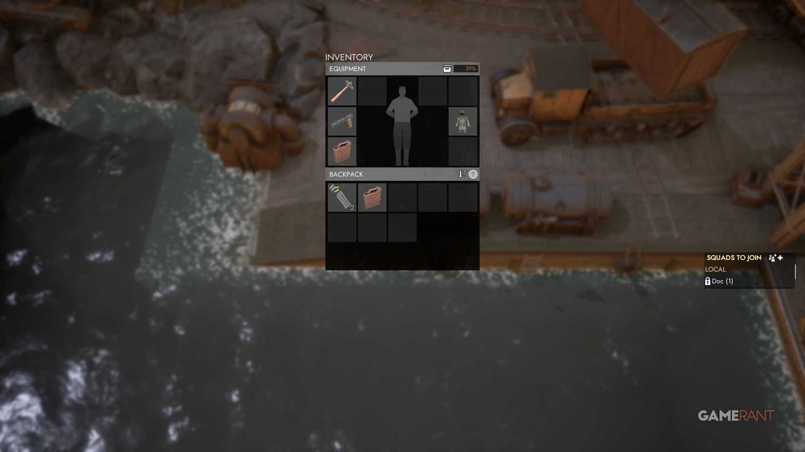 Foxhole - Diesel can in backpack