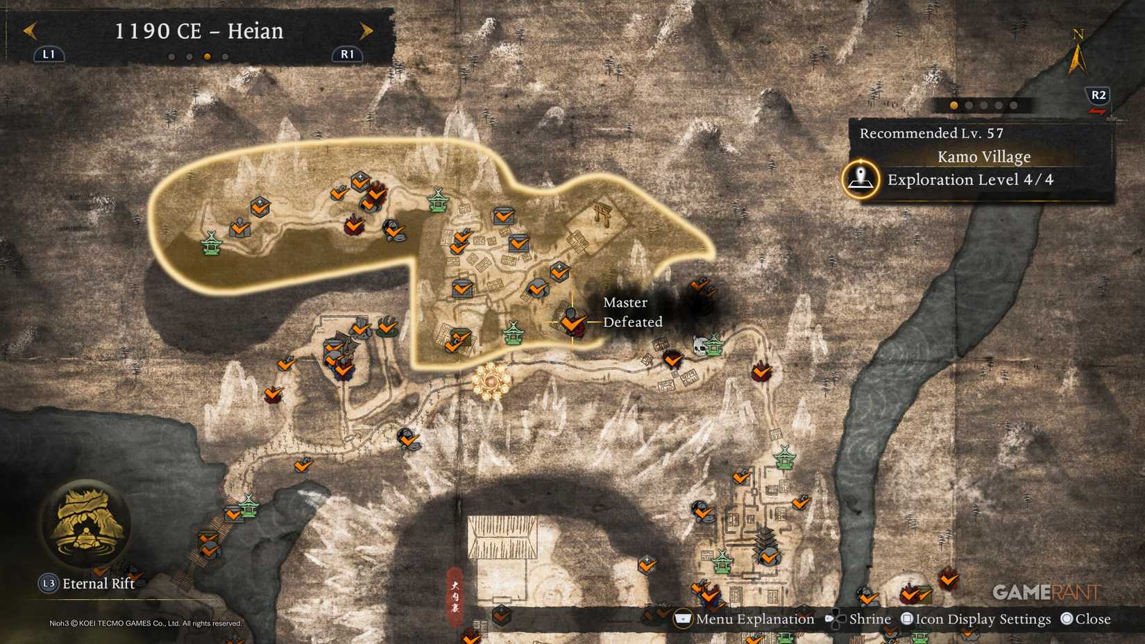 Como encontrar todos os Mestres Heian em Nioh 3 (1) Dropraro - Guia Completo Localização Mestres Heian Nioh 3