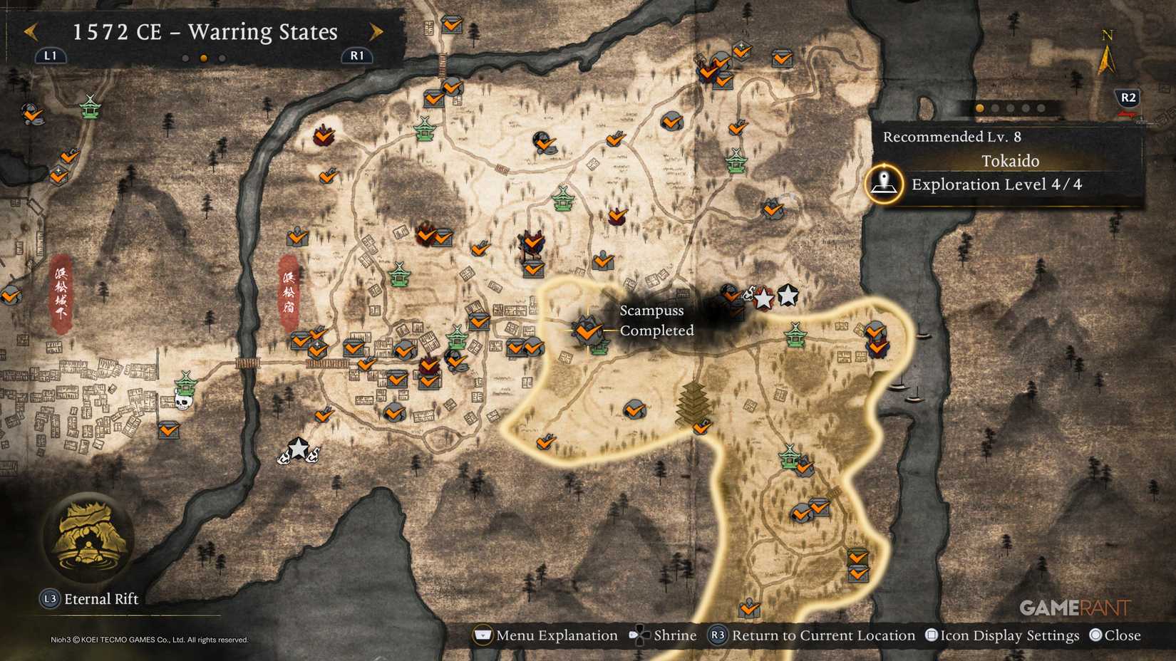 How to Find All Warring States Scampusses in Nioh 3 (3)