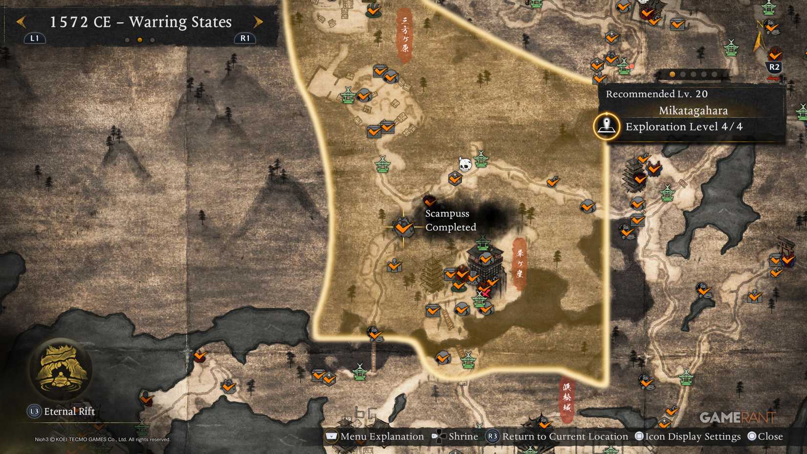 How to Find All Warring States Scampusses in Nioh 3 (6)