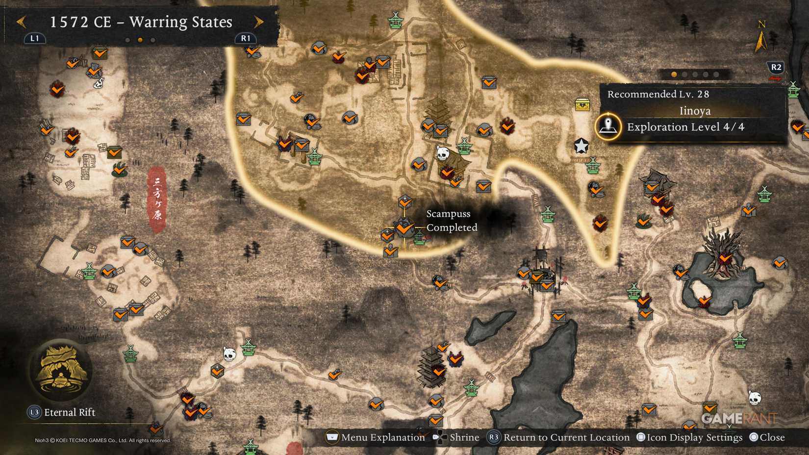 How to Find All Warring States Scampusses in Nioh 3 (8)