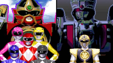 mighty morphin power rangers fighting game select screen