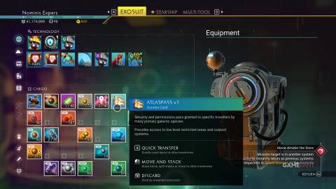 No Man's Sky - AtlasPass v1 in Inventory