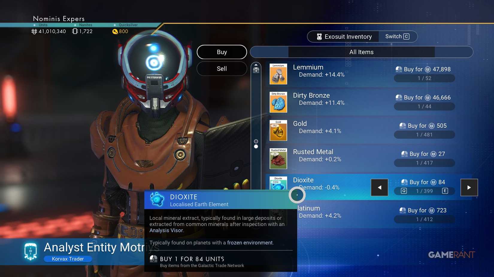 No Man's Sky - Dioxite Trade