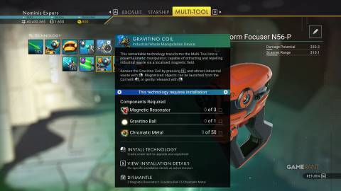 No Man's Sky - Gravitino Coil Recipe