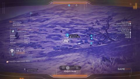 No Man's Sky - Pyrite Deposit on Analysis Visor