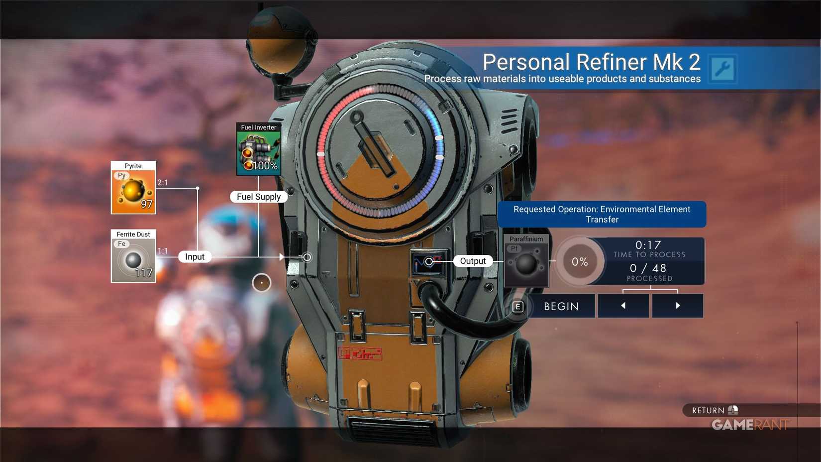 No Man's Sky - Refining Paraffinium