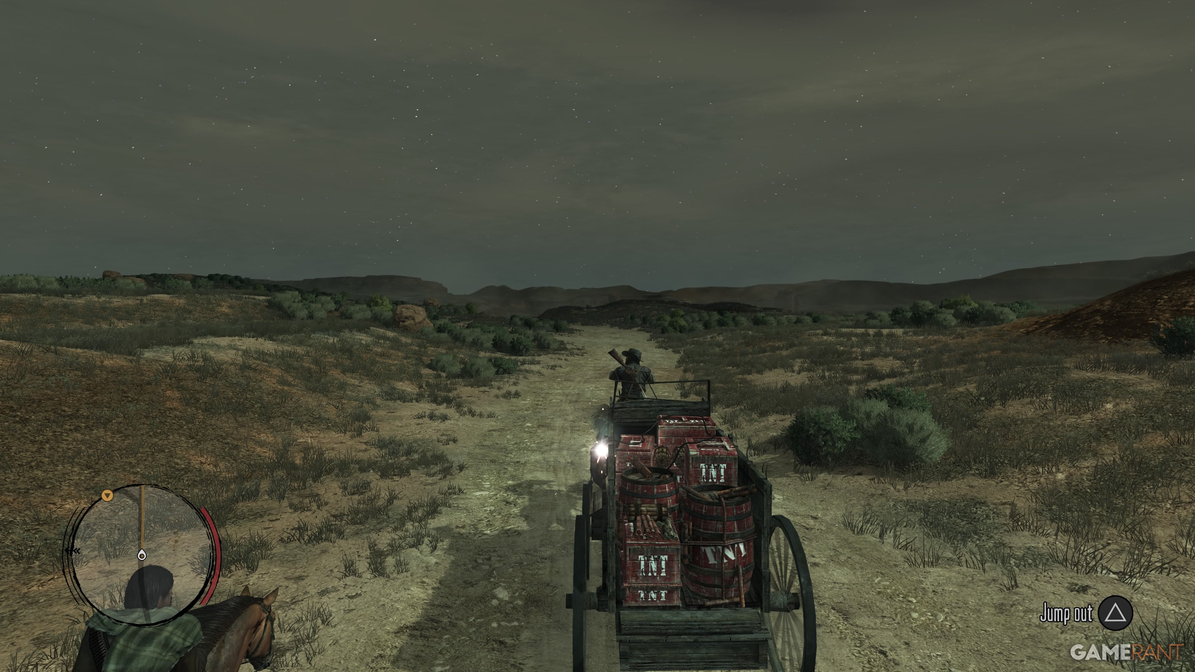 Red Dead Redemption riding wagon