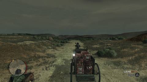 Red Dead Redemption riding wagon