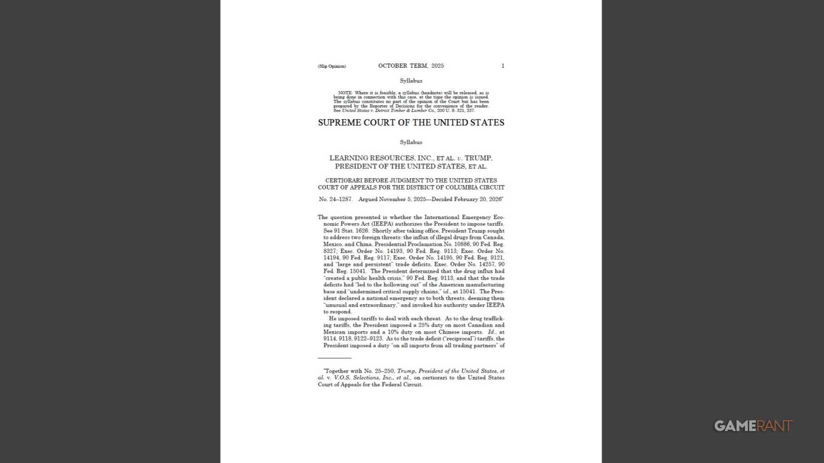 supreme-court-ruling-against-trump-tariffs-february-20-syllabus-page