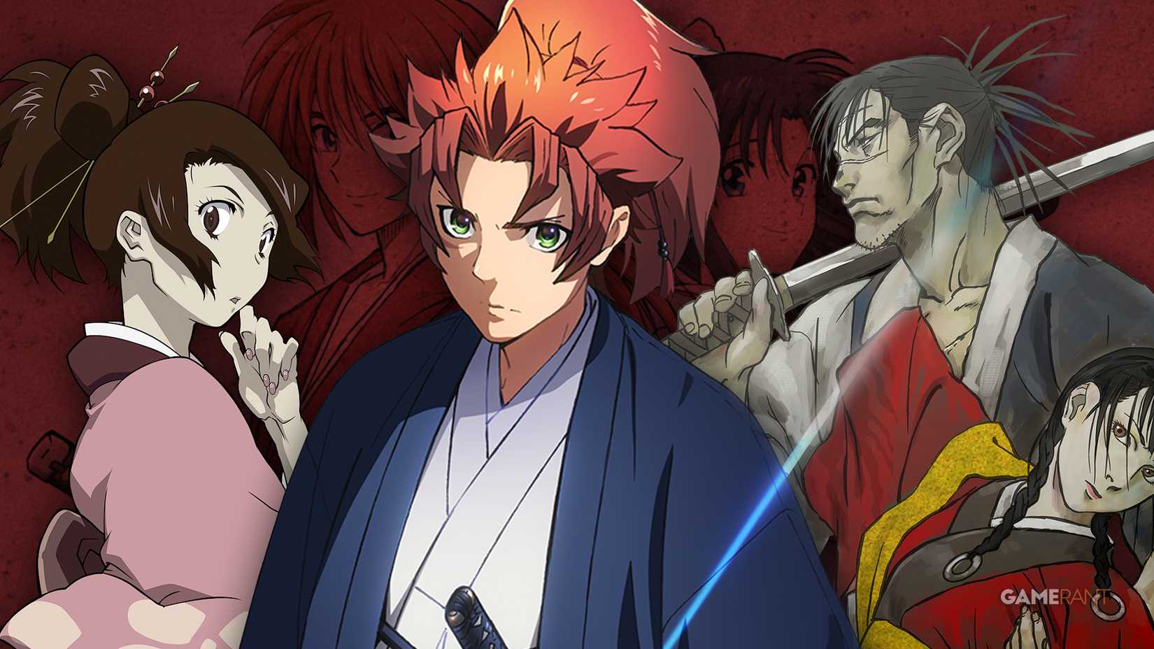 Characters from Peacemaker Kurogane, Samurai Champloo and Blade of the Immortal.