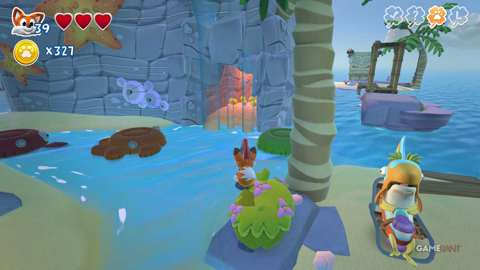 All letters and hidden pages of Gili Island in New Super Lucky's Tale 1