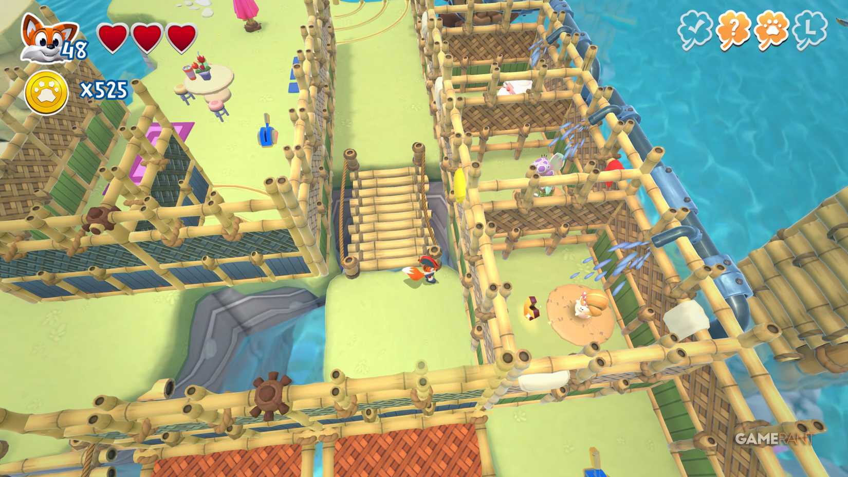 All letters and hidden pages of Gili Island in New Super Lucky's Tale 12