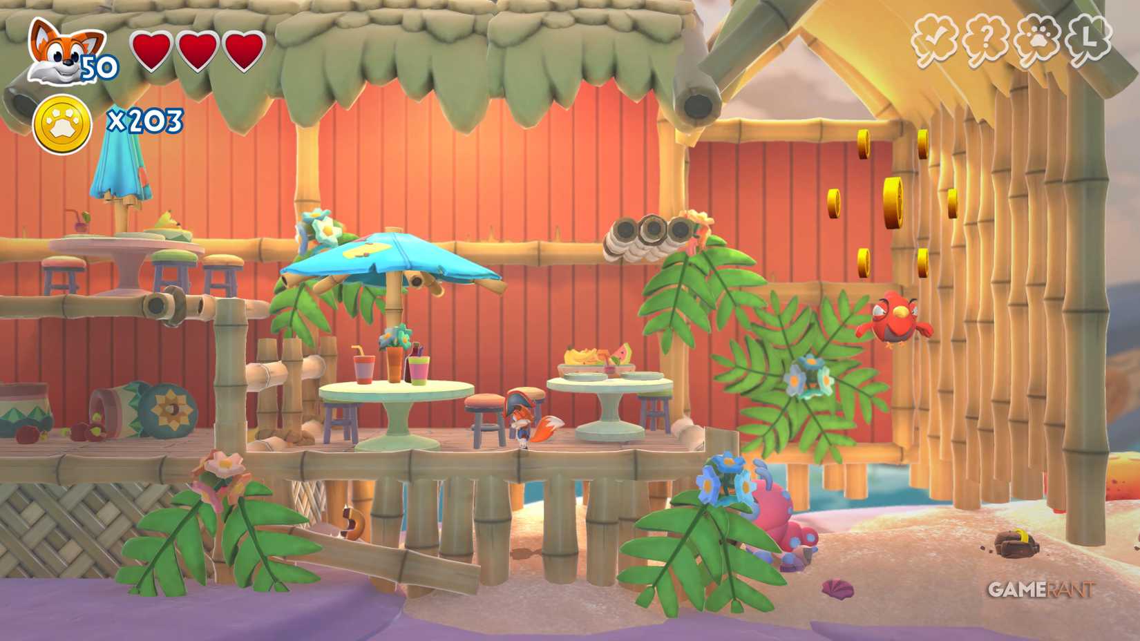 All letters and hidden pages of Gili Island in New Super Lucky's Tale 15