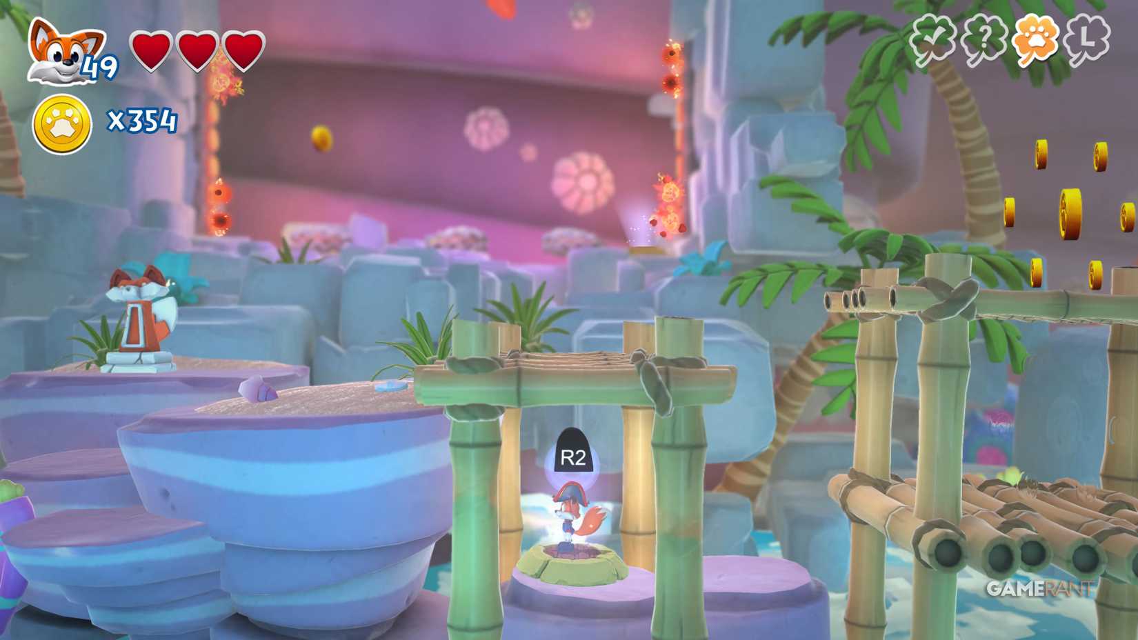 All letters and hidden pages of Gili Island in New Super Lucky's Tale 17