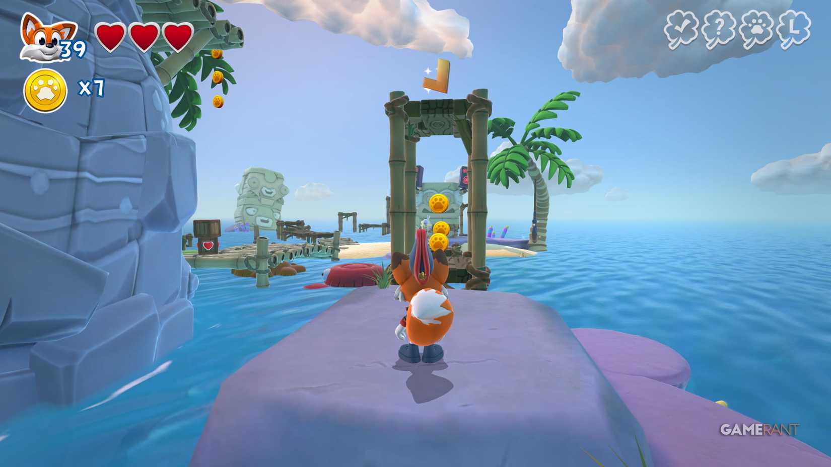All letters and hidden pages of Gili Island in New Super Lucky's Tale 2