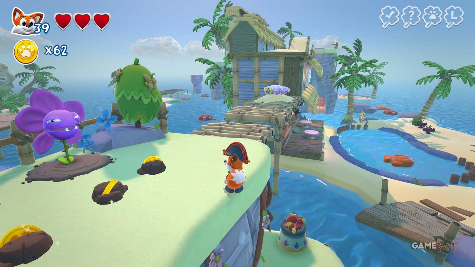 New Super Lucky's Tale 4 All letters and hidden pages of Gili Island