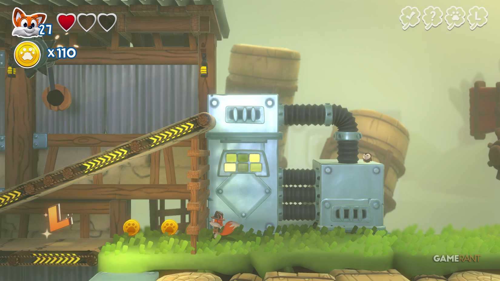 Lokasi Huruf L Piggy Peril New Super Lucky's Tale Veggie Village