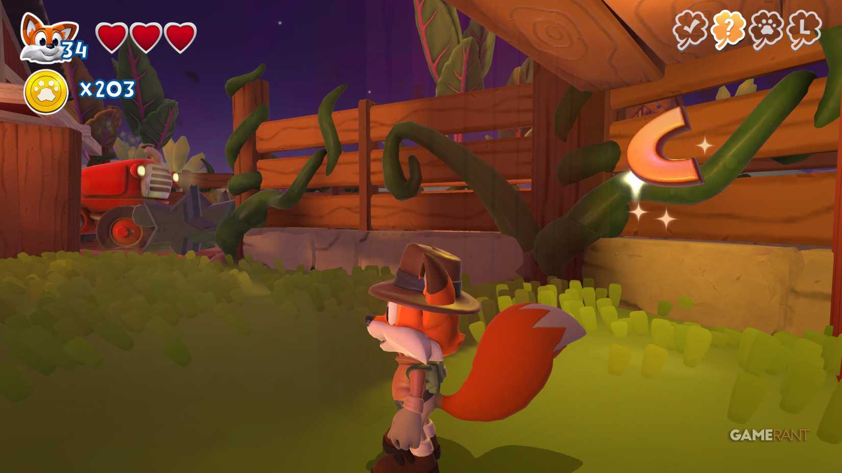 Lokasi Huruf C Harvest Festival New Super Lucky's Tale Veggie Village