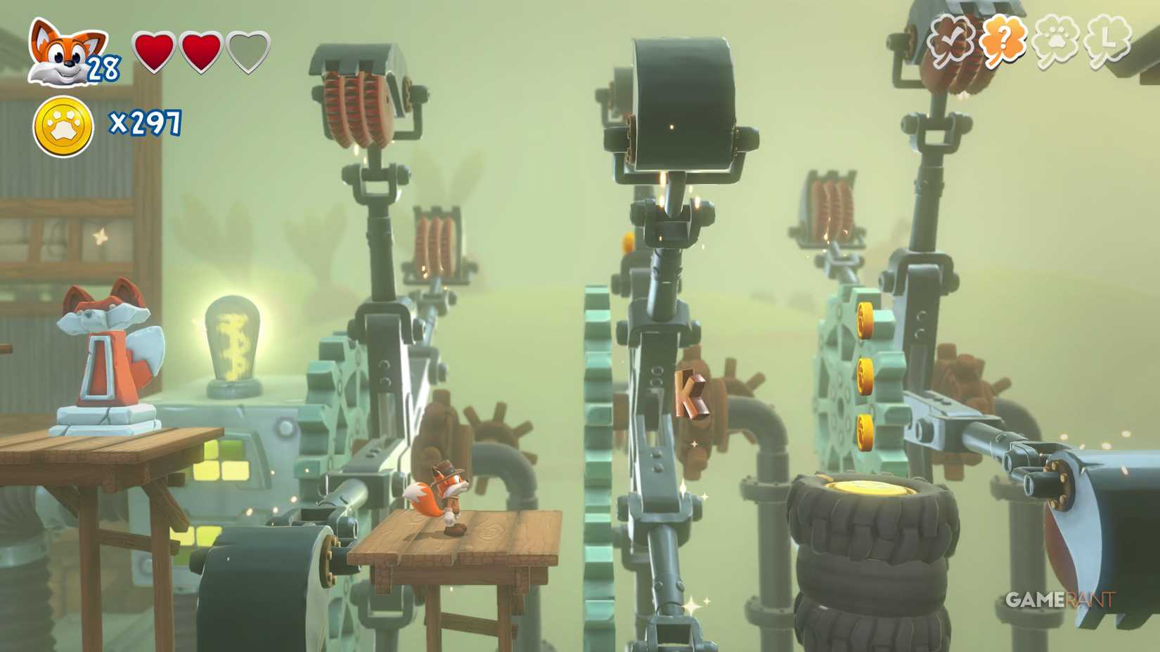 Lokasi Huruf K Piggy Peril New Super Lucky's Tale Veggie Village