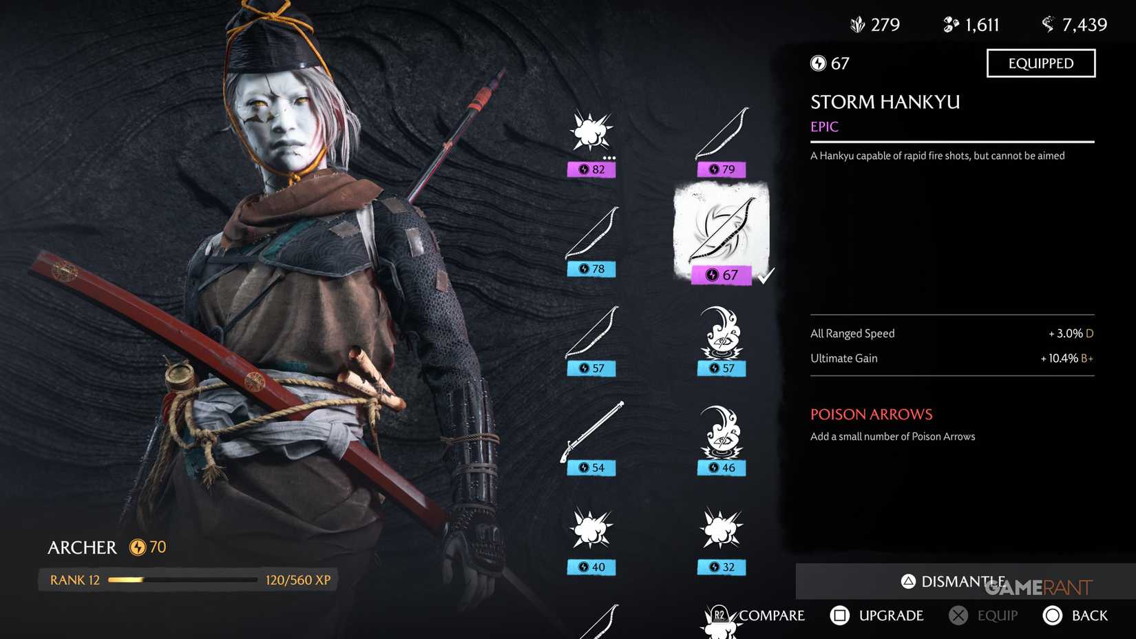 The best build for Archer in Ghost of Yotei Legends 3