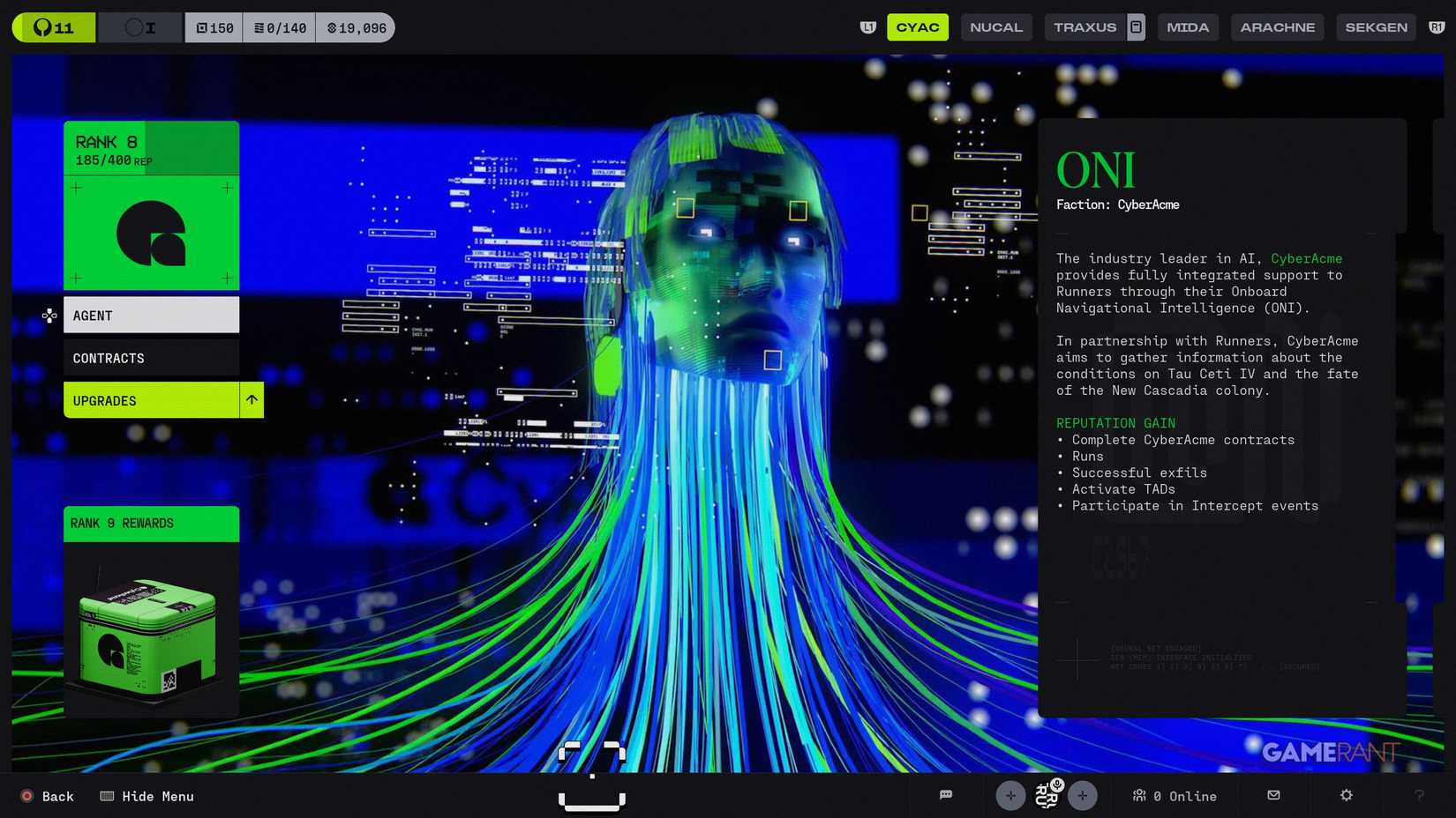 CyberAcme Faction (Levels & Rewards)