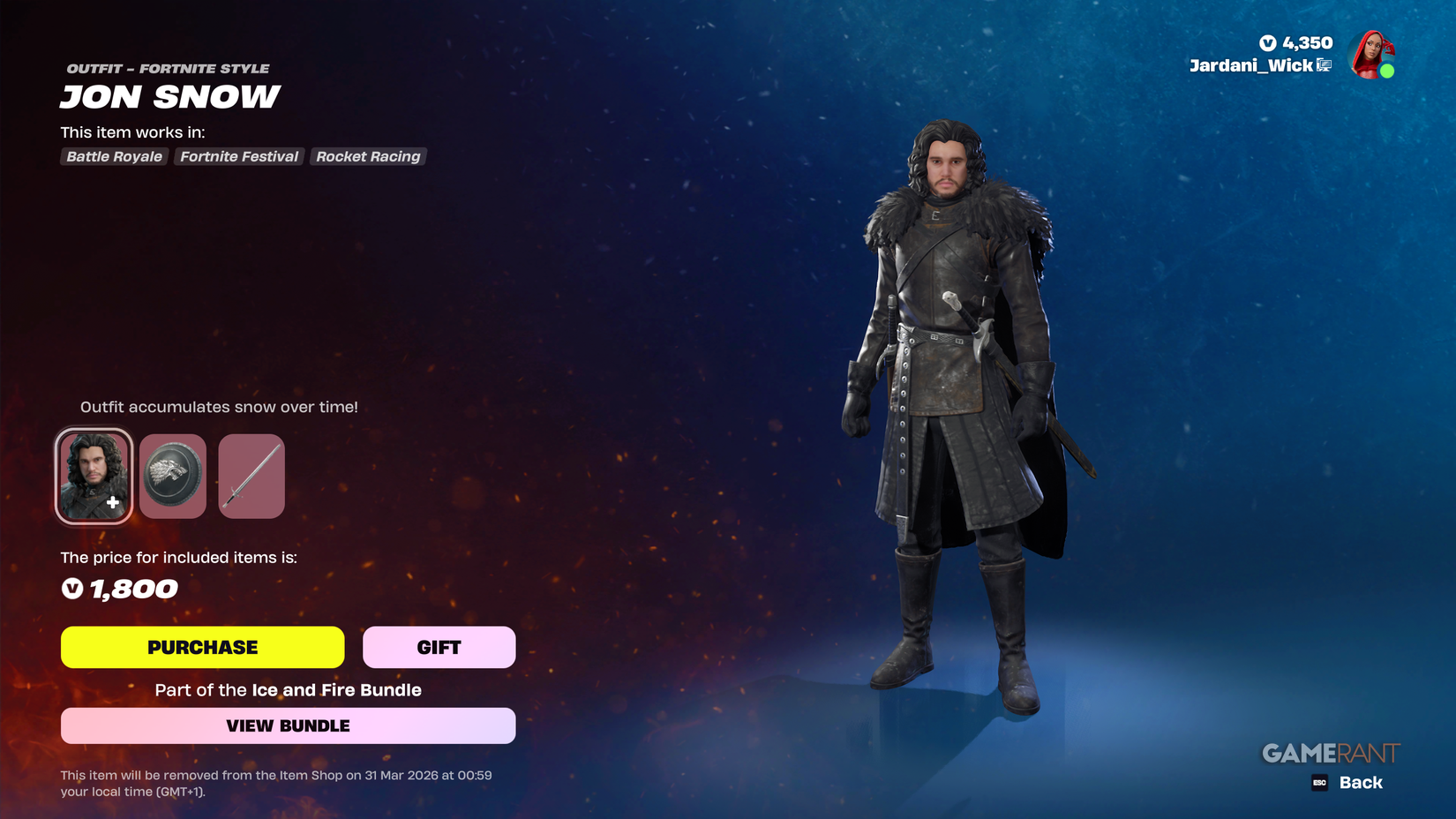 How to get Jon Snow in Fortnite