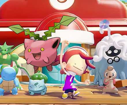 Pokopia Pokemon Center with Hoppip