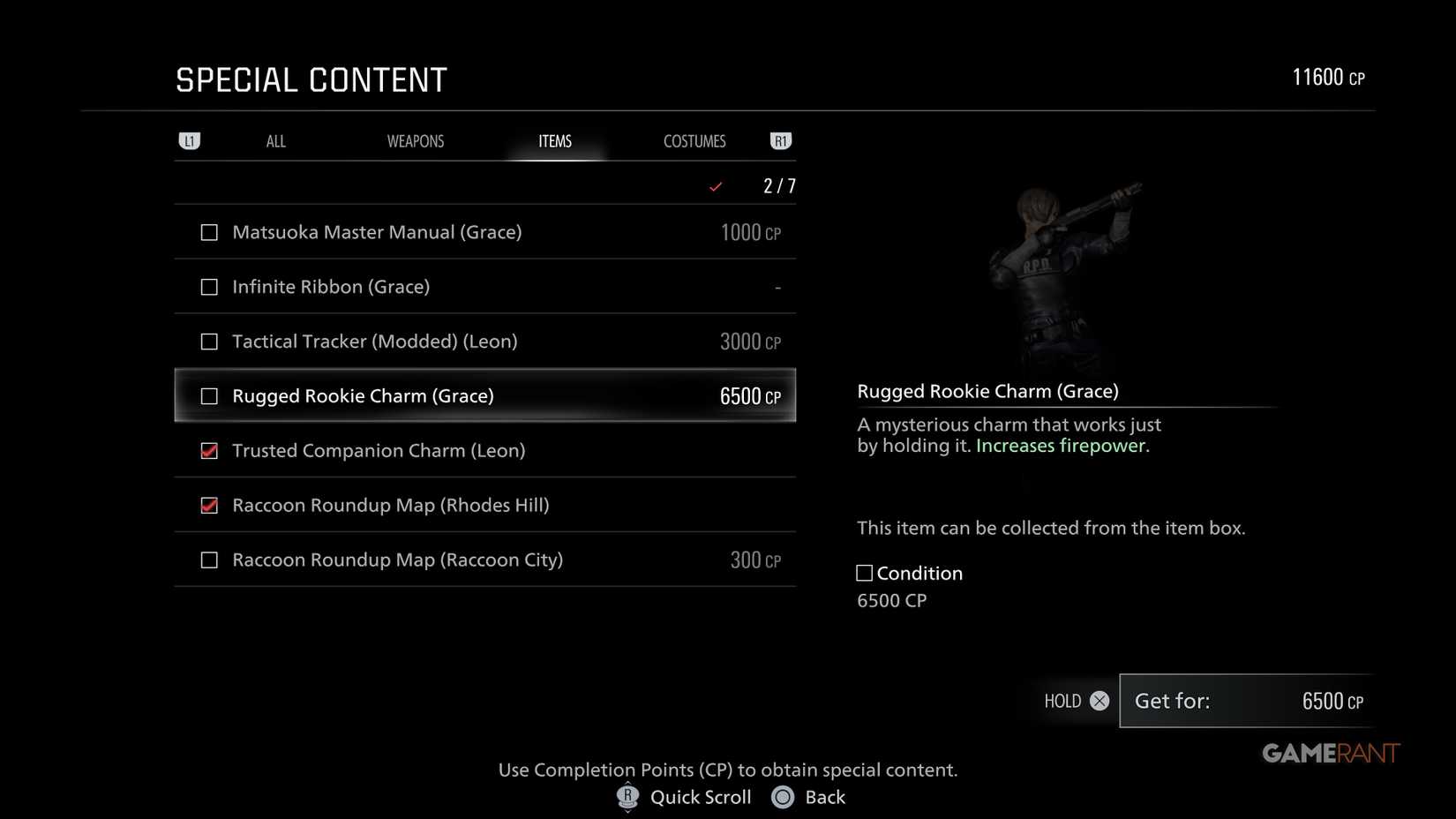 Rugged Rookie Charm (Grace)