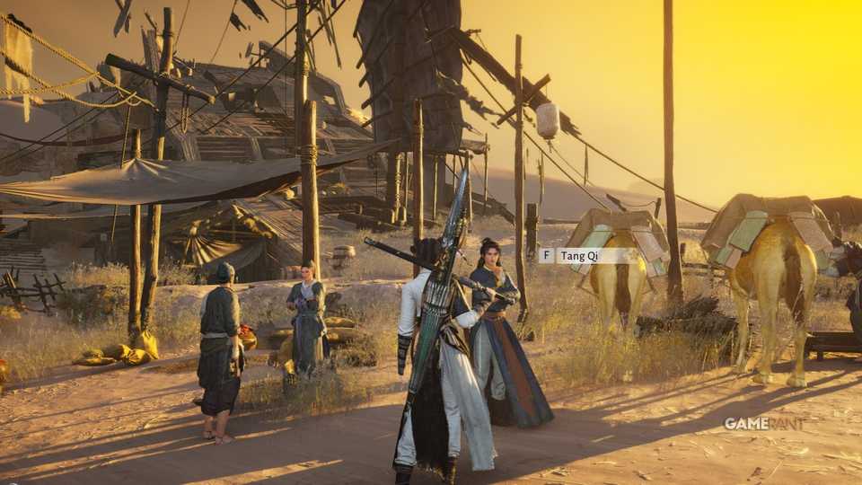 The merchant vendor, Tang Qi, can be identify by a merchant icon appearing in the world map and in-game.