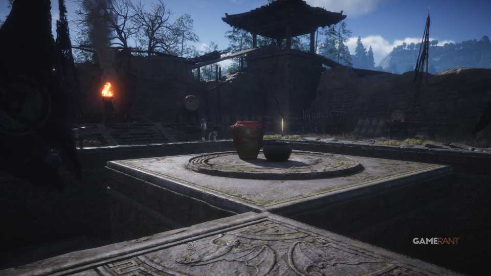 Find and drink from the barrel of wine to teleport underground to continue finding more clues to the Raging Tides Sect.