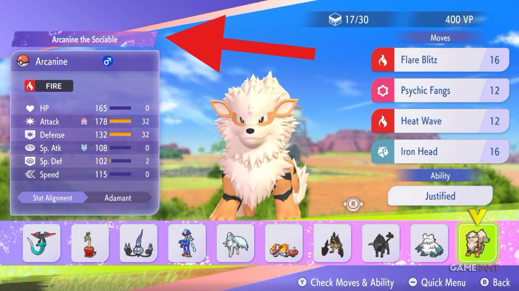 Arcanine Friendly Pokemon Champions (1)