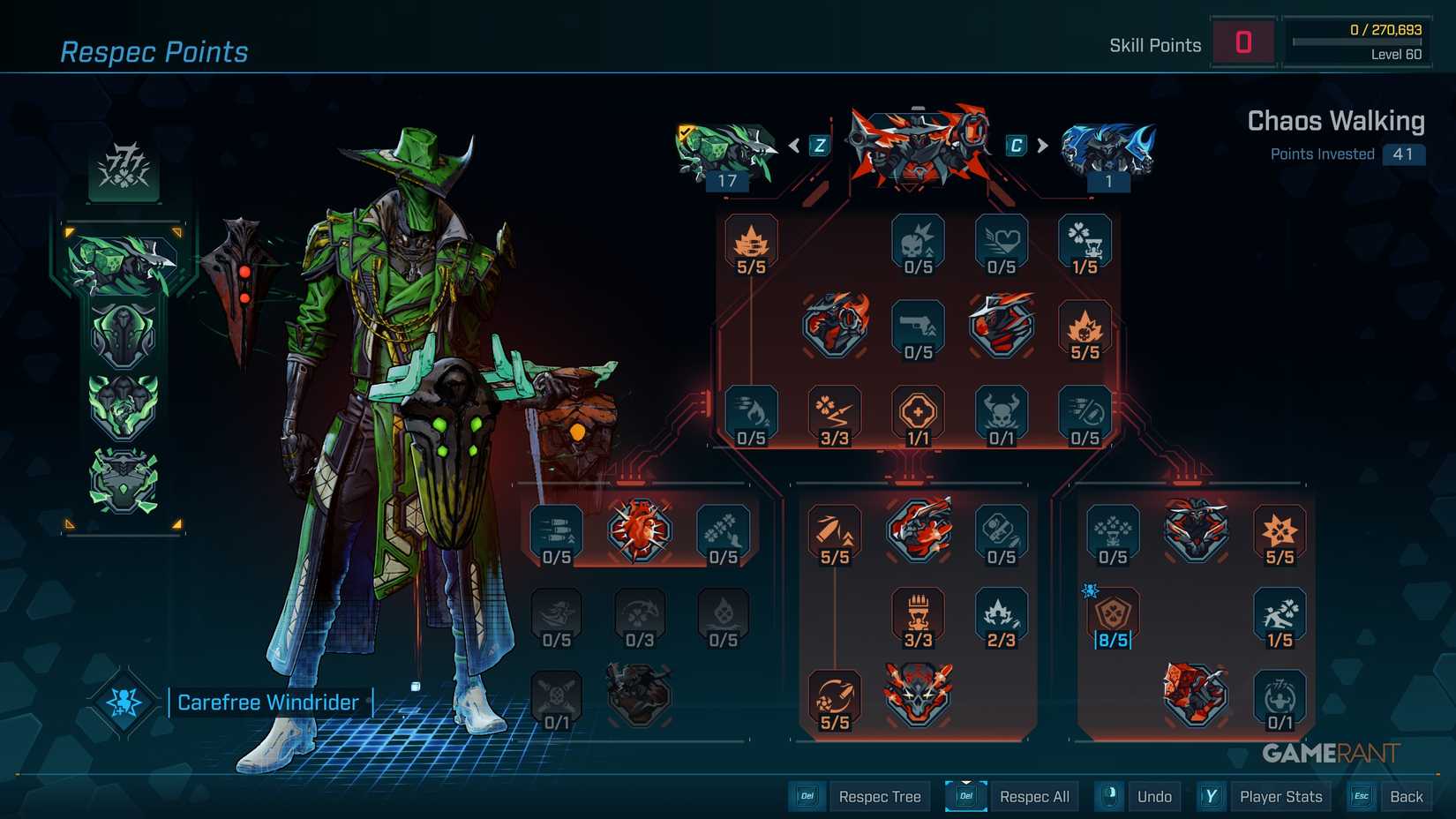 Cross-Fire Skill Tree