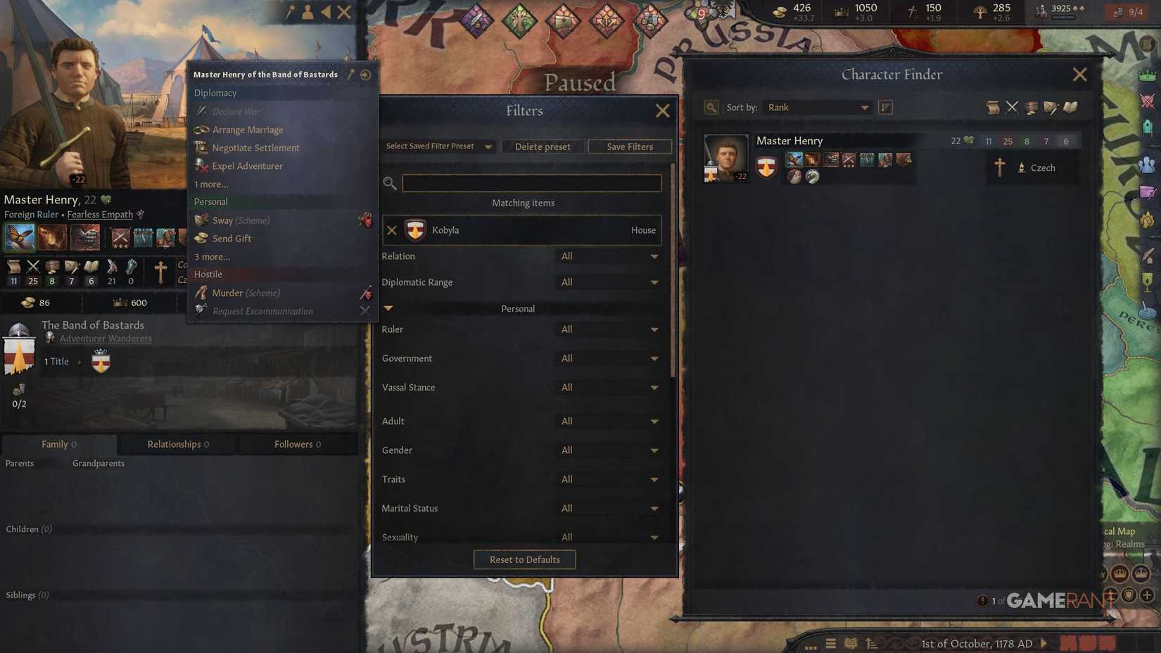 Crusader Kings 3 - KCD2 Crossover - Find Master Henry