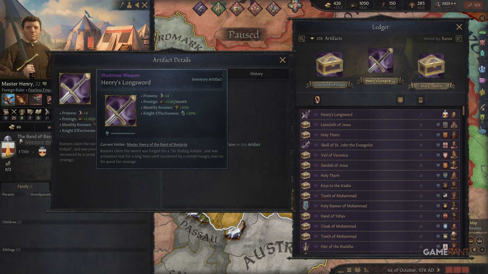 Crusader Kings 3 - KCD2 Crossover - Henry's Longsword