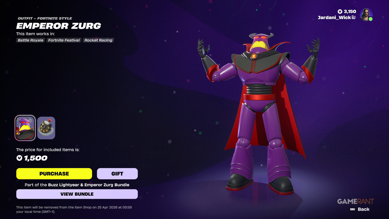How to Get Emperor Zurg in Fortnite