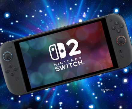 Nintendo Switch 2 with Galaxy background