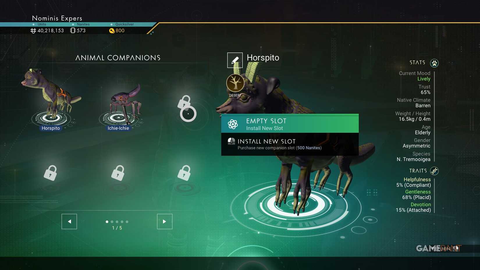 No Man's Sky - New Companion Slot