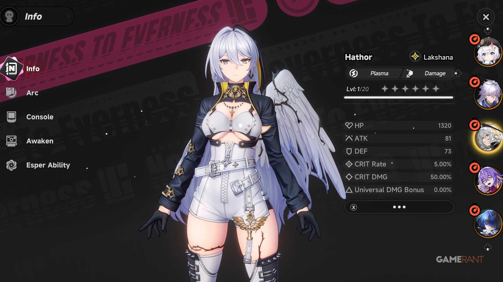 Nte neverness to everness hathor profile page